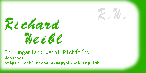 richard weibl business card